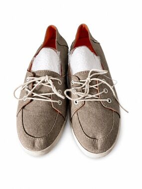 Vans Surf Siders Palisades Vulc Women’s Size 10 Khaki Canvas Casual Shoes